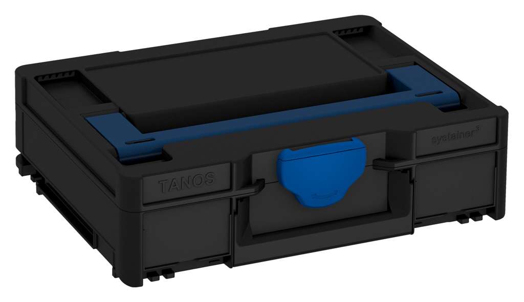 Systainer³ M 112, Black with Sapphire Blue lid handle and Signal Blue catches