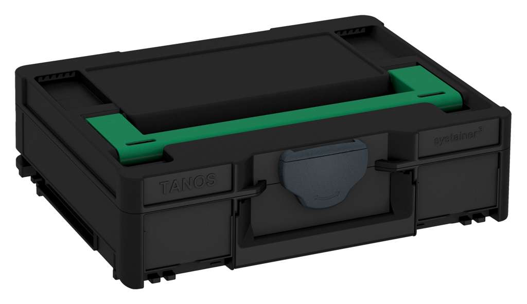Systainer³ M 112, Black with Signal Green lid handle and Anthracite catches
