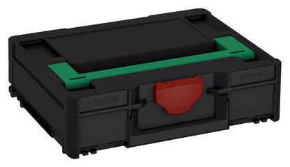 Systainer³ M 112, Black with Signal Green lid handle and Carmine Red catches