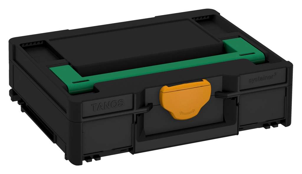 Systainer³ M 112, Black with Signal Green lid handle and Daffodil Yellow catches