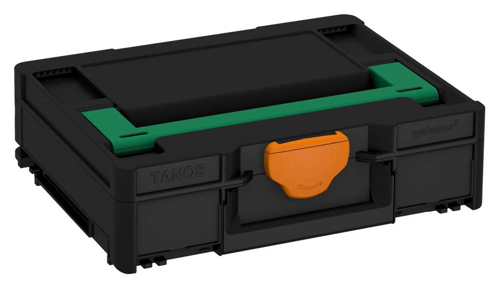 Systainer³ M 112, Black with Signal Green lid handle and Deep Orange catches