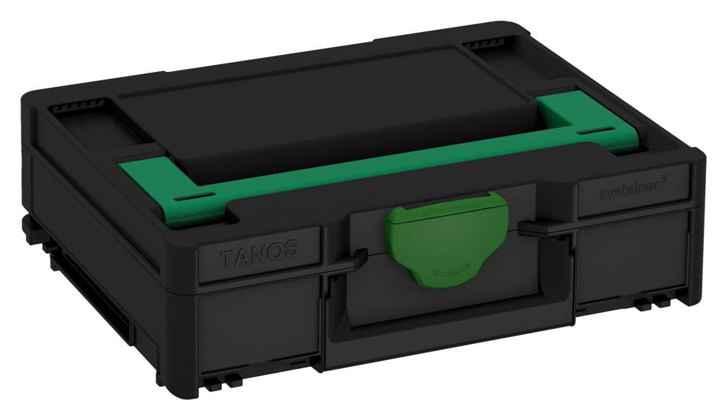 Systainer³ M 112, Black with Signal Green lid handle and Emerald Green catches