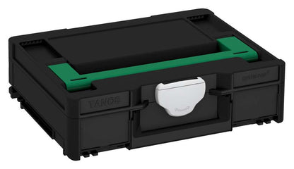 Systainer³ M 112, Black with Signal Green lid handle and Light Grey catches