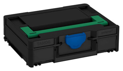 Systainer³ M 112, Black with Signal Green lid handle and Signal Blue catches