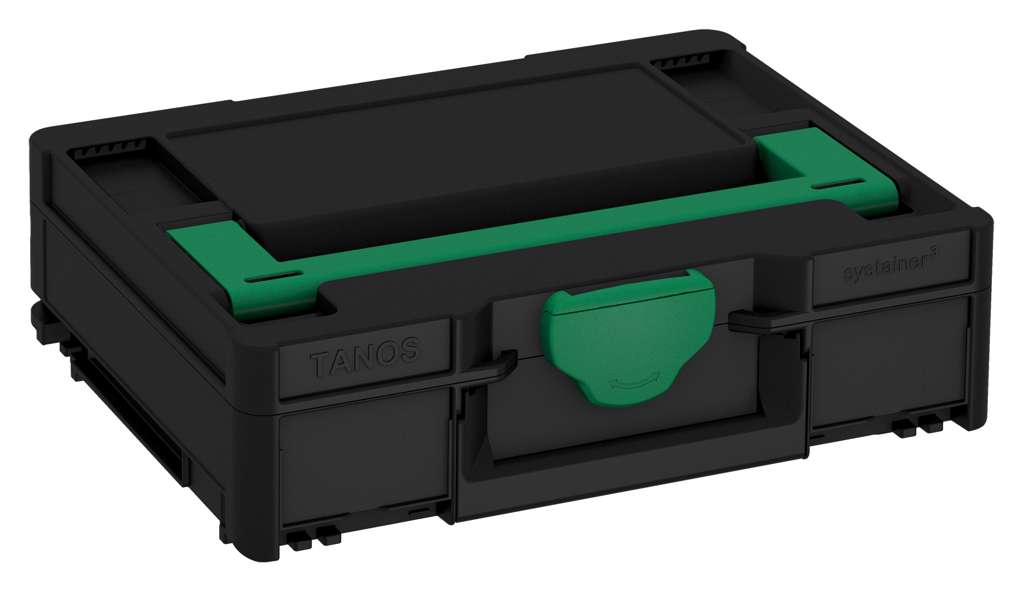 Systainer³ M 112, Black with Signal Green lid handle and Signal Green catches