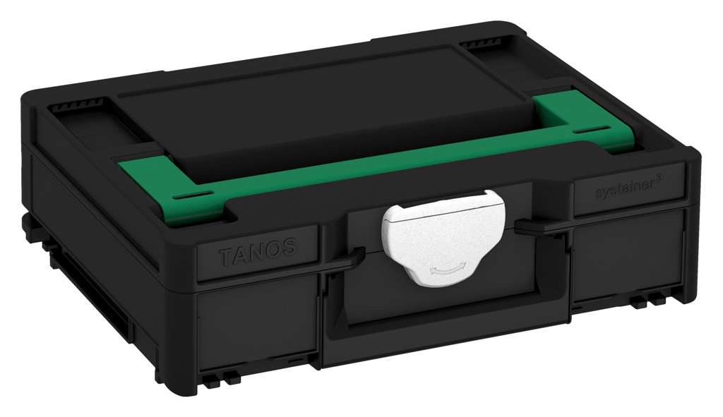 Systainer³ M 112, Black with Signal Green lid handle and White catches