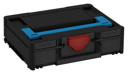 Systainer³ M 112, Black with Sky Blue lid handle and Carmine Red catches