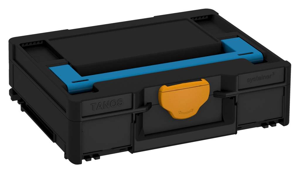 Systainer³ M 112, Black with Sky Blue lid handle and Daffodil Yellow catches