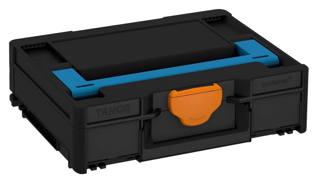 Systainer³ M 112, Black with Sky Blue lid handle and Deep Orange catches