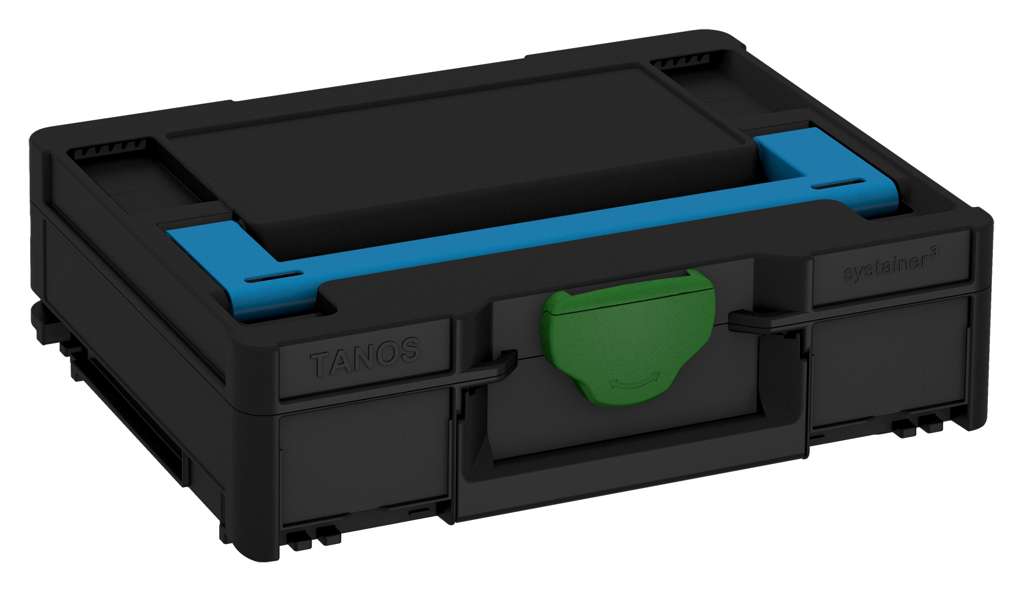 Systainer³ M 112, Black with Sky Blue lid handle and Emerald Green catches