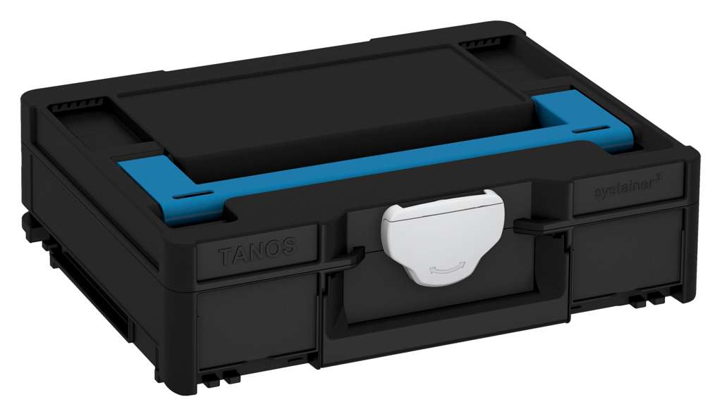 Systainer³ M 112, Black with Sky Blue lid handle and Light Grey catches