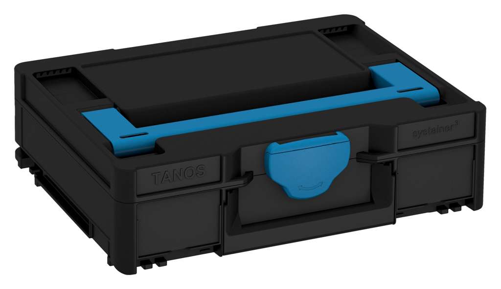 Systainer³ M 112, Black with Sky Blue lid handle and Sky Blue catches
