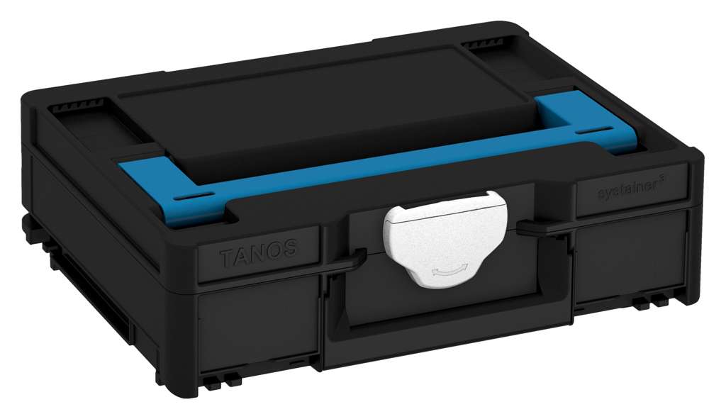 Systainer³ M 112, Black with Sky Blue lid handle and White catches