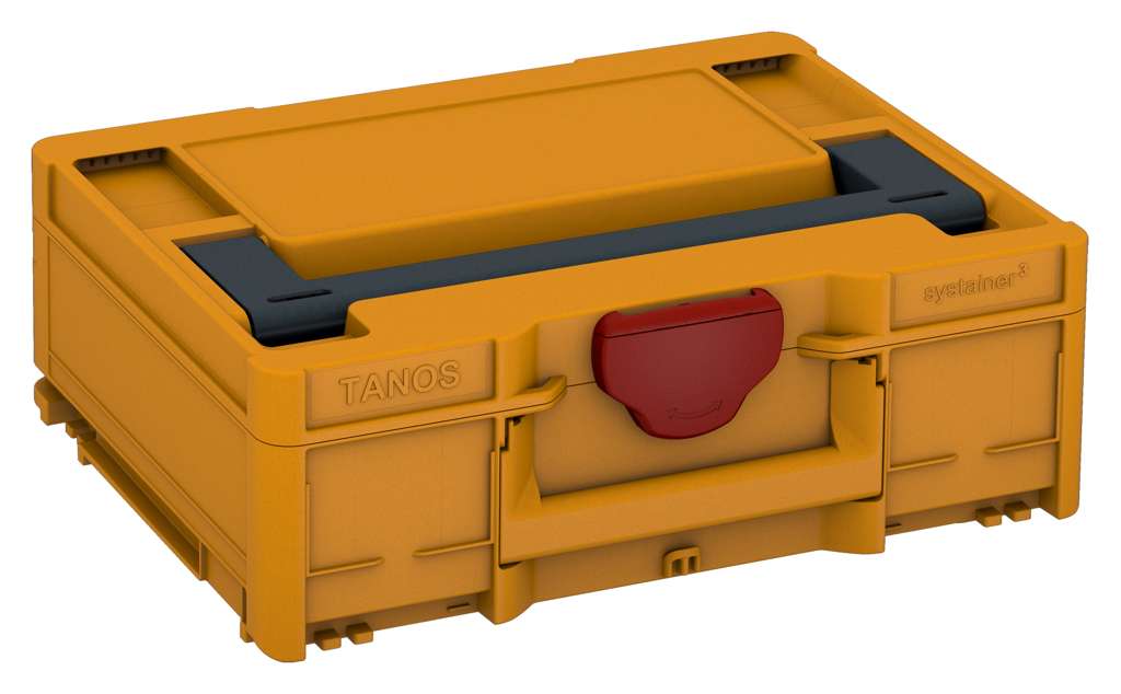 Systainer³ M 137, Daffodil Yellow with Anthracite lid handle and Carmine Red catches