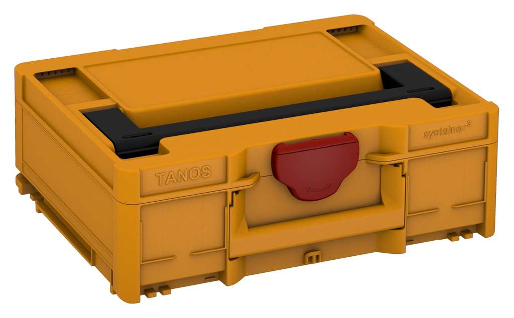 Systainer³ M 137, Daffodil Yellow with Black lid handle and Carmine Red catches