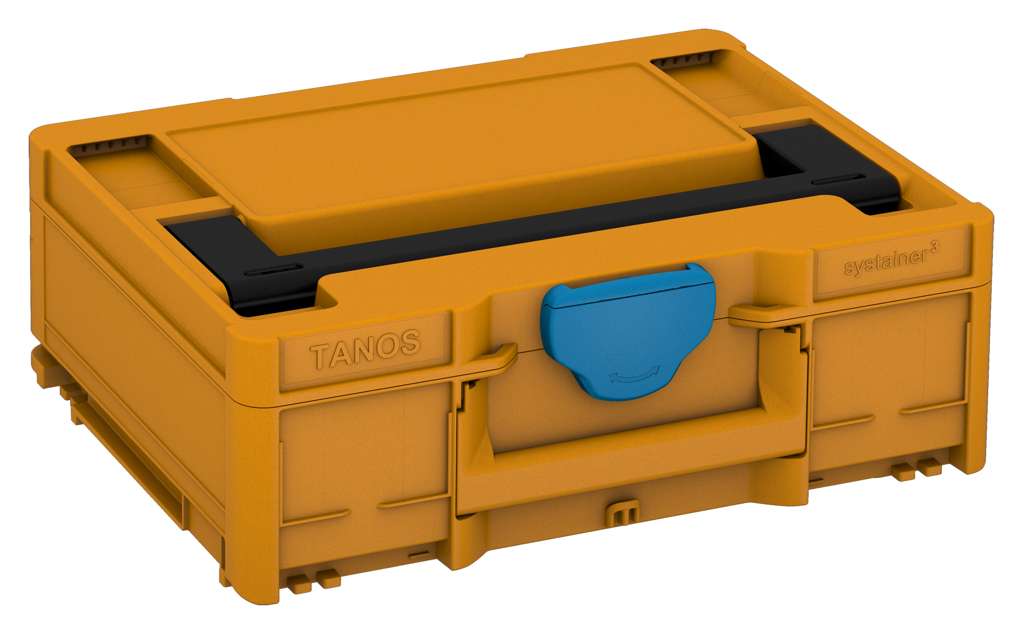 Systainer³ M 137, Daffodil Yellow with Black lid handle and Sky Blue catches