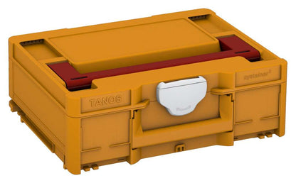 Systainer³ M 137, Daffodil Yellow with Carmine Red lid handle and Light Grey catches
