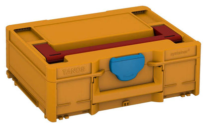 Systainer³ M 137, Daffodil Yellow with Carmine Red lid handle and Sky Blue catches