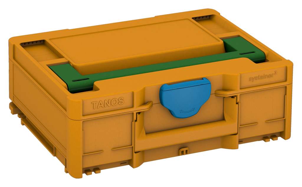 Systainer³ M 137, Daffodil Yellow with Emerald Green lid handle and Sky Blue catches