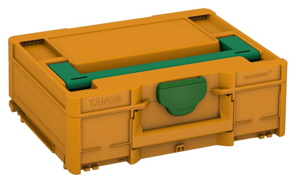 Systainer³ M 137, Daffodil Yellow with Signal Green lid handle and Emerald Green catches