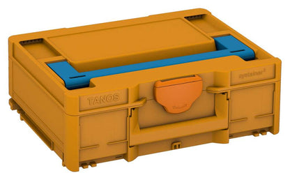 Systainer³ M 137, Daffodil Yellow with Sky Blue lid handle and Deep Orange catches