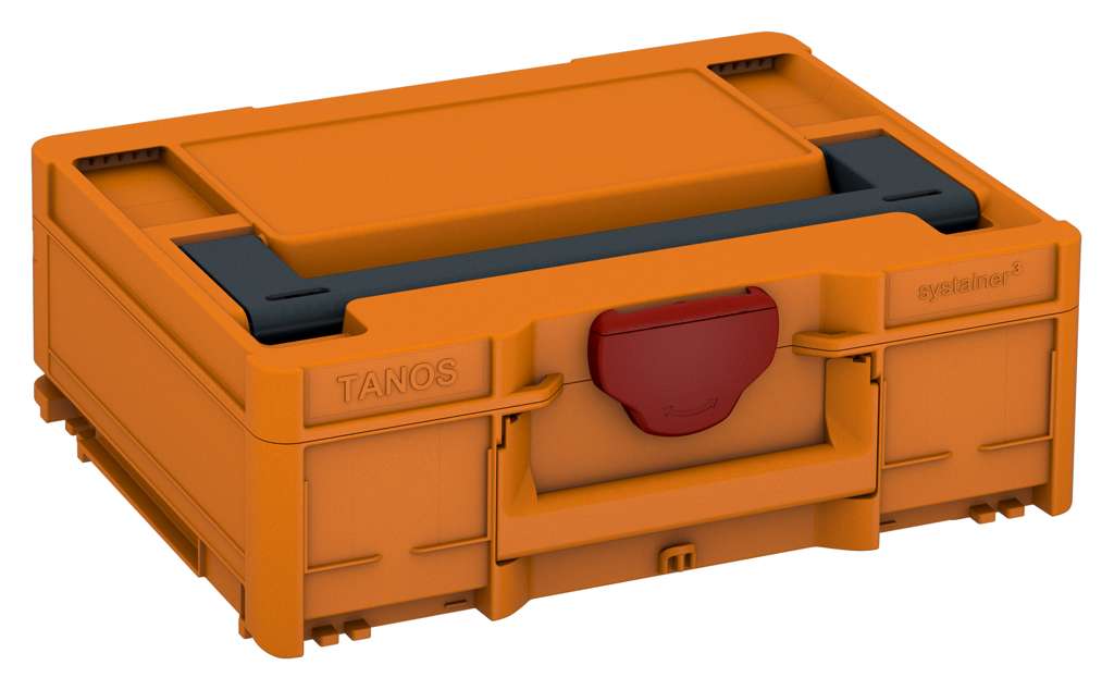 Systainer³ M 137, Deep Orange with Anthracite lid handle and Carmine Red catches