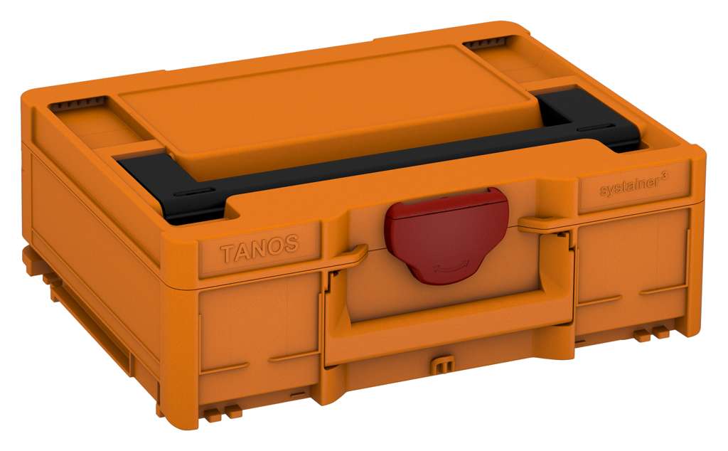 Systainer³ M 137, Deep Orange with Black lid handle and Carmine Red catches