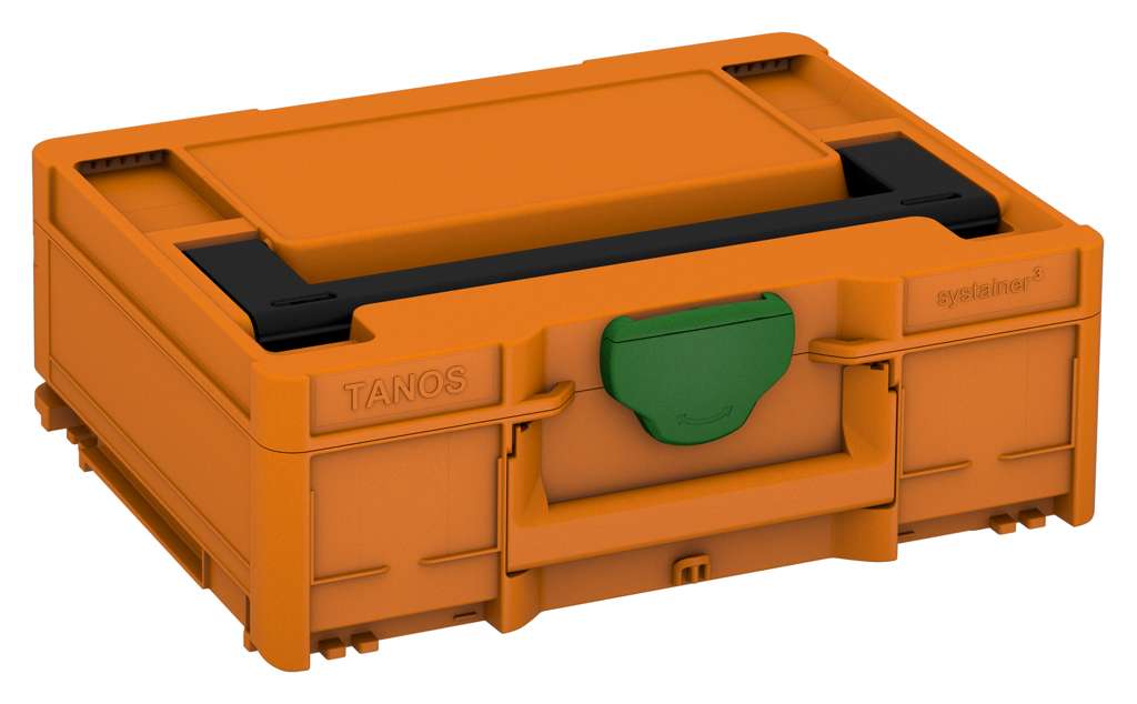 Systainer³ M 137, Deep Orange with Black lid handle and Emerald Green catches