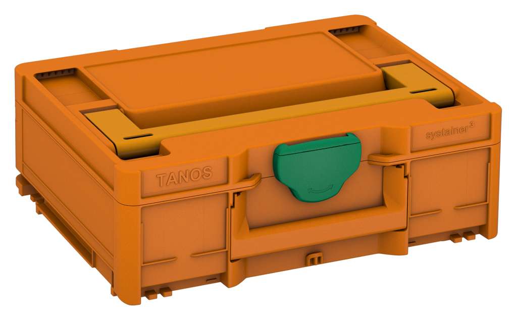 Systainer³ M 137, Deep Orange with Daffodil Yellow lid handle and Signal Green catches