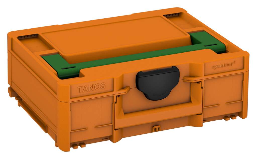 Systainer³ M 137, Deep Orange with Emerald Green lid handle and Black catches