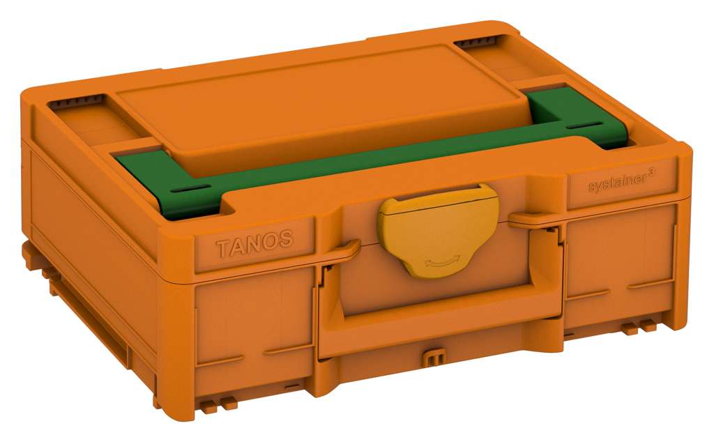 Systainer³ M 137, Deep Orange with Emerald Green lid handle and Daffodil Yellow catches