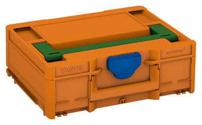 Systainer³ M 137, Deep Orange with Emerald Green lid handle and Signal Blue catches