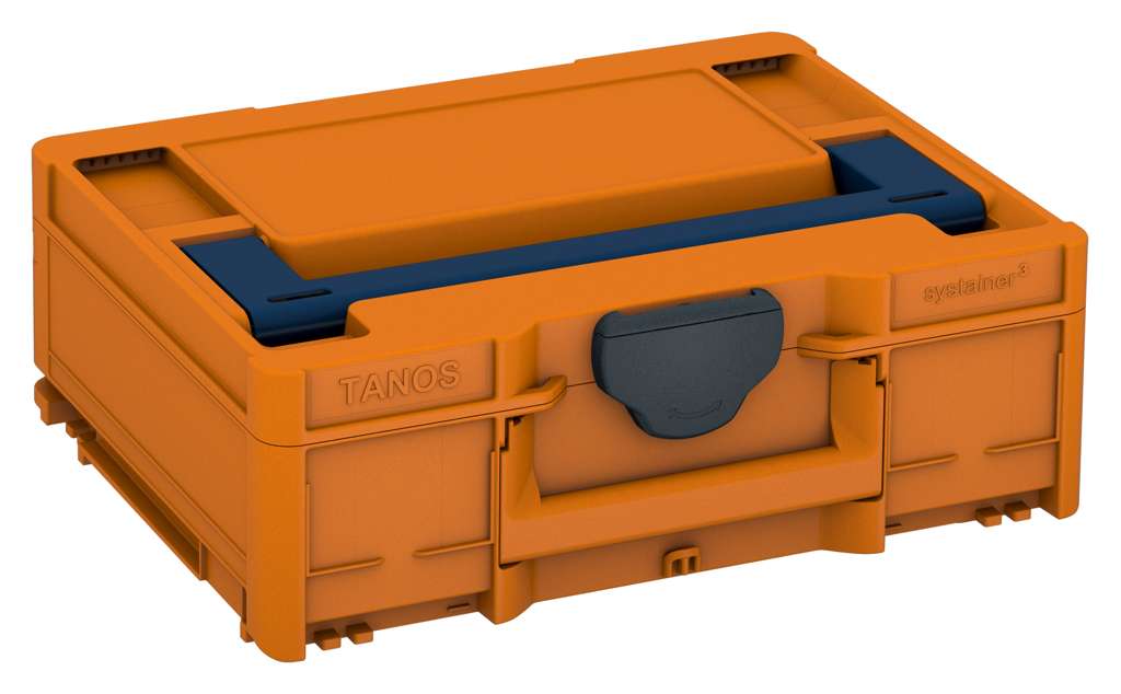 Systainer³ M 137, Deep Orange with Sapphire Blue lid handle and Anthracite catches