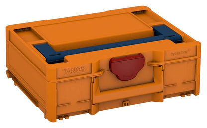 Systainer³ M 137, Deep Orange with Sapphire Blue lid handle and Carmine Red catches