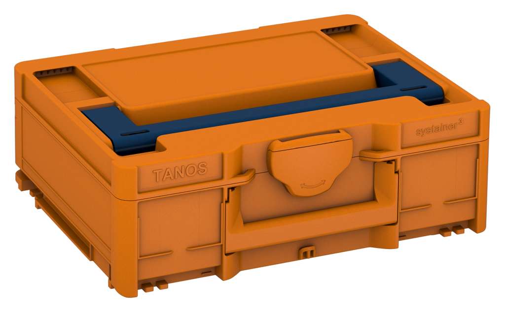 Systainer³ M 137, Deep Orange with Sapphire Blue lid handle