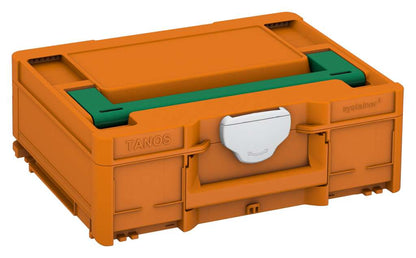 Systainer³ M 137, Deep Orange with Signal Green lid handle and Light Grey catches