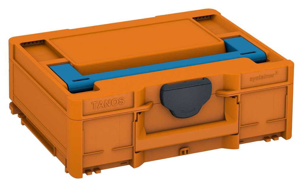 Systainer³ M 137, Deep Orange with Sky Blue lid handle and Anthracite catches