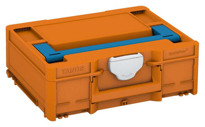 Systainer³ M 137, Deep Orange with Sky Blue lid handle and Light Grey catches