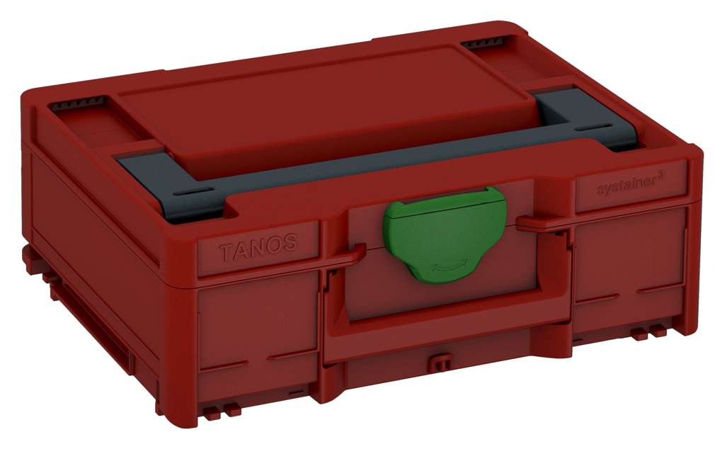 Systainer³ M 137, Carmine Red with Anthracite lid handle and Emerald Green catches