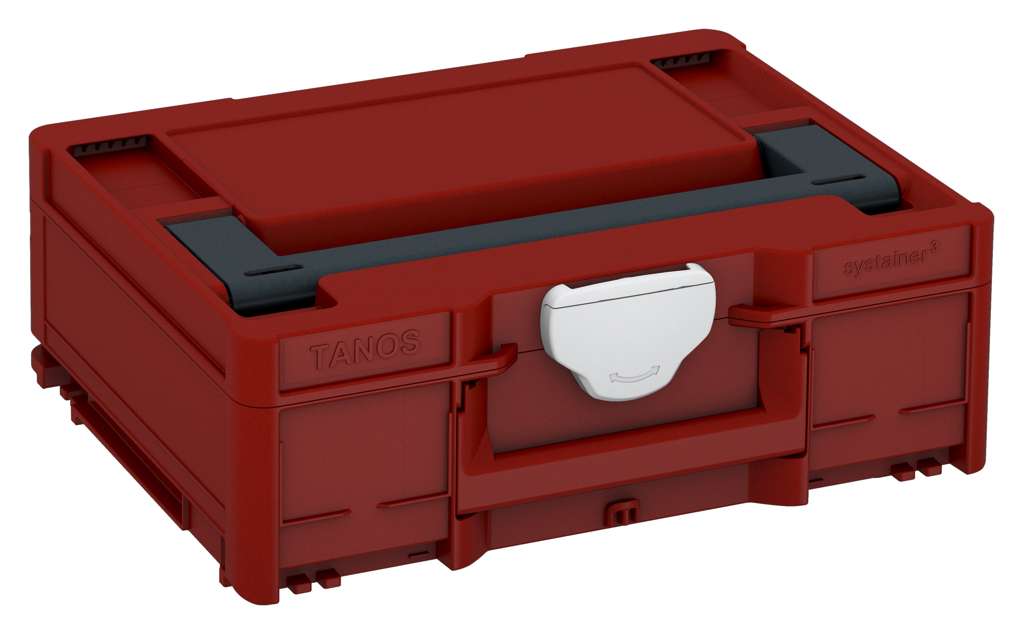 Systainer³ M 137, Carmine Red with Anthracite lid handle and Light Grey catches