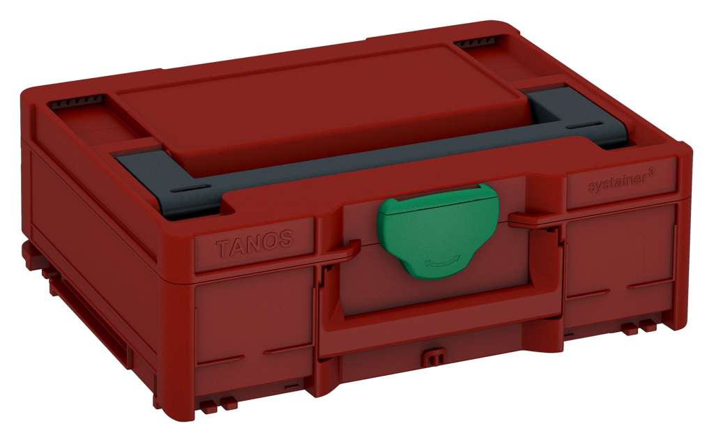 Systainer³ M 137, Carmine Red with Anthracite lid handle and Signal Green catches