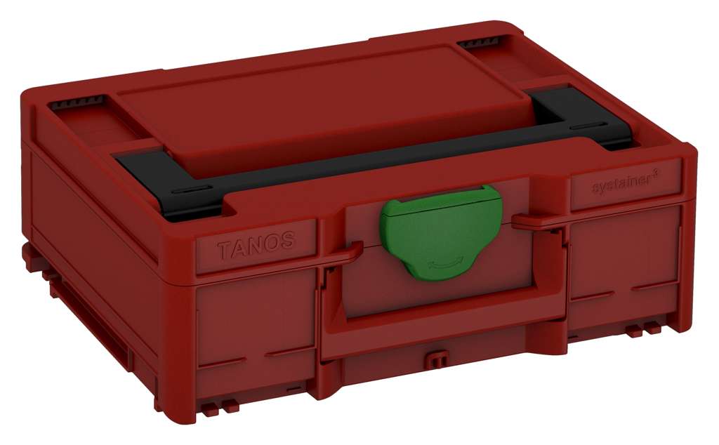 Systainer³ M 137, Carmine Red with Black lid handle and Emerald Green catches