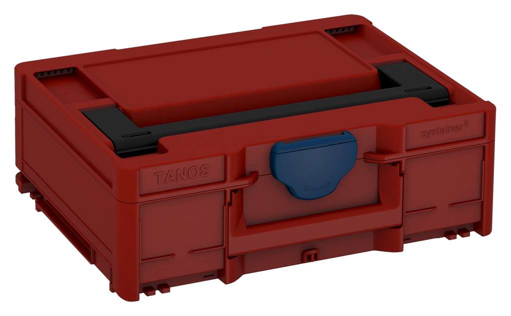 Systainer³ M 137, Carmine Red with Black lid handle and Sapphire Blue catches