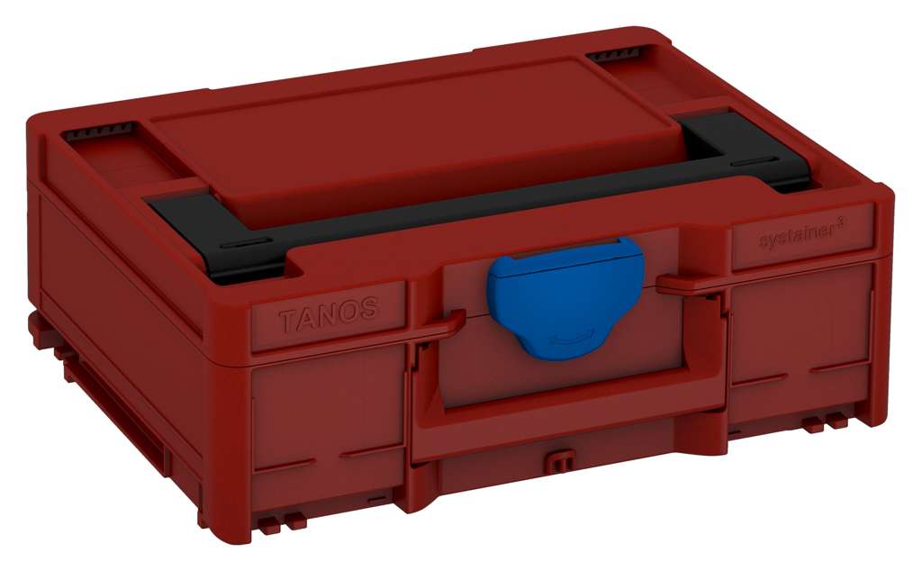 Systainer³ M 137, Carmine Red with Black lid handle and Signal Blue catches