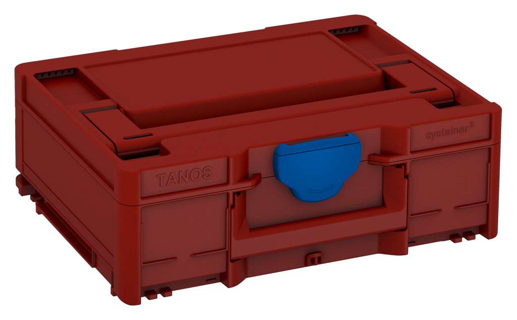 Systainer³ M 137, Carmine Red with Signal Blue catches
