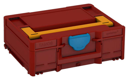 Systainer³ M 137, Carmine Red with Daffodil Yellow lid handle and Sky Blue catches