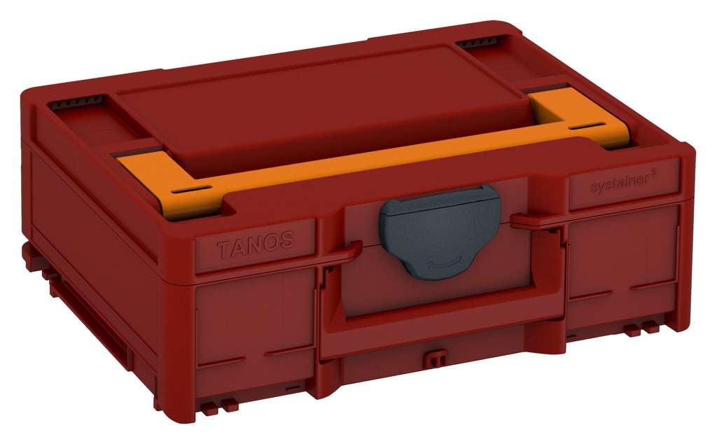 Systainer³ M 137, Carmine Red with Deep Orange lid handle and Anthracite catches