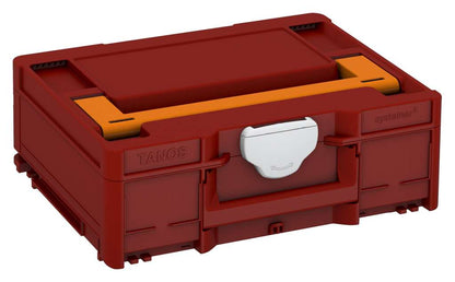 Systainer³ M 137, Carmine Red with Deep Orange lid handle and Light Grey catches