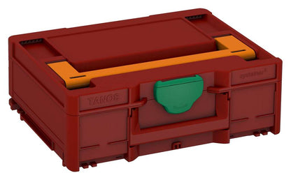Systainer³ M 137, Carmine Red with Deep Orange lid handle and Signal Green catches
