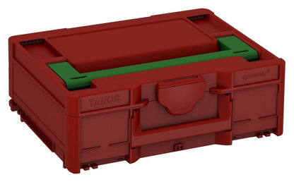 Systainer³ M 137, Carmine Red with Emerald Green lid handle